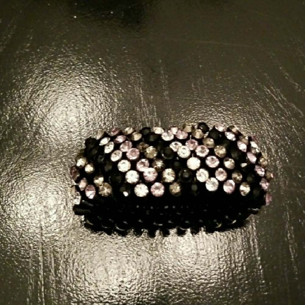 black, silver and light purple bracelet - Picture 3 of 3